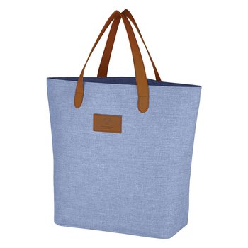 Juliette Heathered Tote Bag - Debossed Personalization Available from Positive Promotions