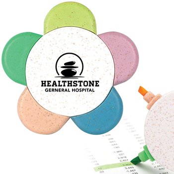 Wheat-Straw Multi-Color Highlighter - Personalization Available from Positive Promotions