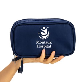 Dual-Layer Tech Organizer With Carry Strap - One-Color Personalization Available from Positive Promotions