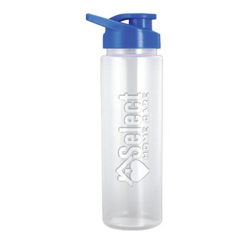 Clear Debossed Logo Water Bottle 24 oz. - Debossed Personalization Available from Positive Promotions