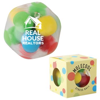 Molecool Sensory Squish Stress Ball - One-Color Personalization Available from Positive Promotions
