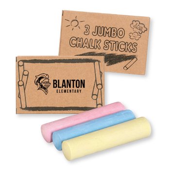 3-Pack Jumbo Chalk in Craft Box - One-Color Personalization Available from Positive Promotions