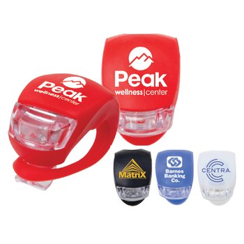 LED Silicone Safety Bike Light - One-Color Personalization Available from Positive Promotions