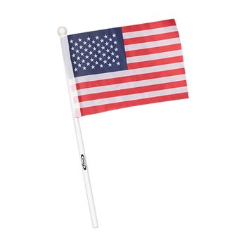 American Mini Hand-Held Flag - One-Color Personalization Available from Positive Promotions