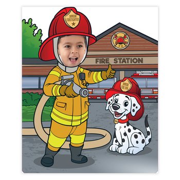 Junior Firefighter Photo Prop - One-Color Personalization Available from Positive Promotions