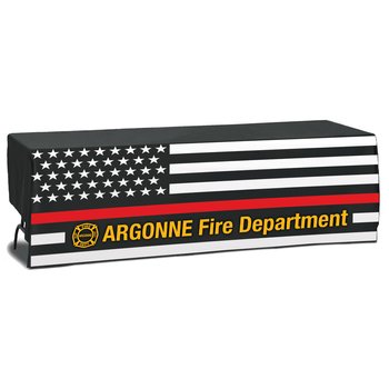 Thin Red Line Flag 8' Table Cover - Full-Color Personalization Available from Positive Promotions