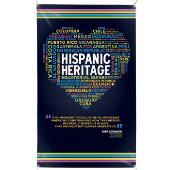 Hispanic Heritage 3' x 5' Vinyl Banner from Positive Promotions