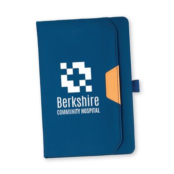 Padded Hard-Cover Journal With Hidden Front Pocket - One-Color Personalization Available from Positive Promotions