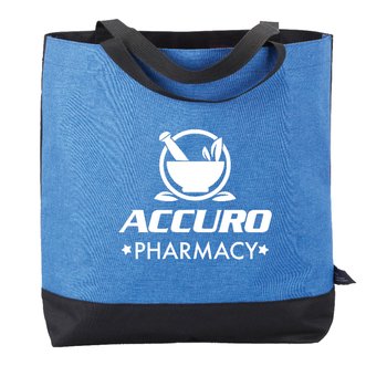 Heathered Two-Tone Recycled Tote - One-Color Personalization Available from Positive Promotions