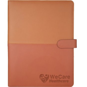 Two-Tone Leatherette Padfolio - Debossed Personalization Available from Positive Promotions