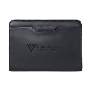 Travis & Wells® Top-Grain Leather Writing Pad - Debossed Personalization Available from Positive Promotions