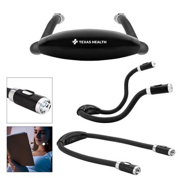 LED Neck Light With Adjustable Arms - One-Color Personalization Available from Positive Promotions
