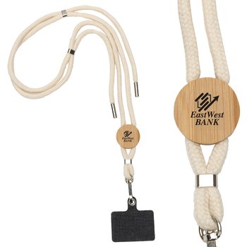 Hands-Free Adjustable Phone Carrier Cord & Lanyard - One-Color Personalization Available from Positive Promotions