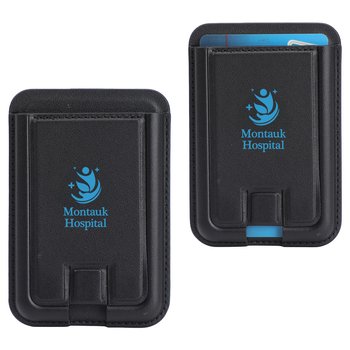 3-Card Phone Wallet With Magnetic Ring & Stand - One-Color Personalization Available from Positive Promotions