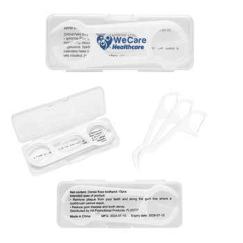 10-Piece Dental Flosser Pick Kit - One-Color Personalization Available from Positive Promotions
