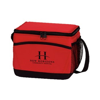 6-Can Lunch Cooler With Adjustable Strap - One-Color Personalization Available from Positive Promotions