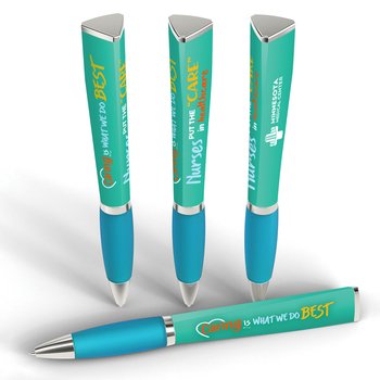 Caring Is What We Do Best 3-Sided Pen - Full-Color Personalization Available from Positive Promotions