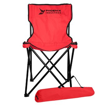 rPET Folding Chair With Carrying Bag - One-Color Personalization Available from Positive Promotions