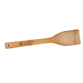 Bamboo Flat Spatula - Laser-Engraved Personalization Available from Positive Promotions