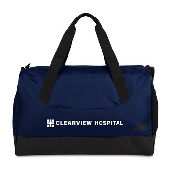 New Balance® Recycled Essentials Medium Duffel Bag - One-Color Personalization Available from Positive Promotions