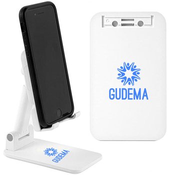 Multi-Functional Rotating Adjustable Phone/Tablet Stand - One-Color Personalization Available from Positive Promotions