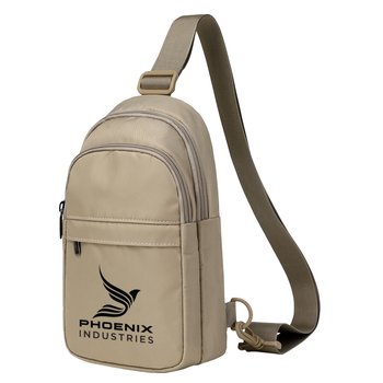 Water-Repellent Crossbody Sling Bag With Adjustable Shoulder Strap - Personalization Available from Positive Promotions