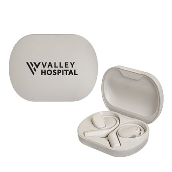 Open-Ear AI Translation Wireless Bluetooth® Earbuds - One-Color Personalization Available from Positive Promotions