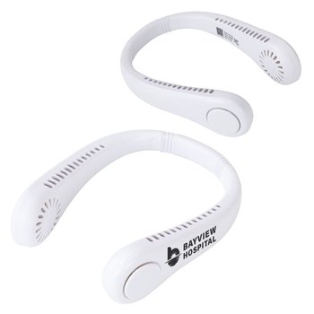 Dual Airflow Hands-Free Neck Fan - One-Color Personalization Available from Positive Promotions
