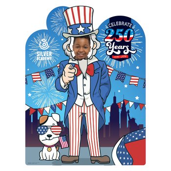 USA 250th Anniversary Firework Celebration Photo Prop - Personalization Available from Positive Promotions