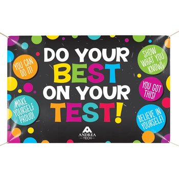 Do Your Best On The Test! Banner from Positive Promotions