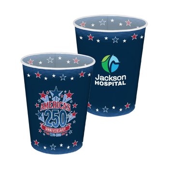 USA 250th Anniversary Stars Stadium Cup 16 oz. - Personalization Available from Positive Promotions
