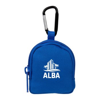 Mini Backpack Bag Charm With Carabiner Clip - One-Color Personalization Available from Positive Promotions