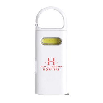 2-in-1 Carabiner COB Flashlight with Measuring Tape - Personalization Available from Positive Promotions