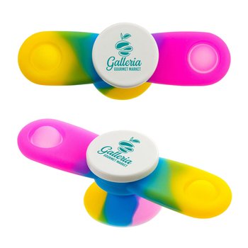 Push Pop Bubble Silicone Sensory Propeller Fidget Toy with Suction Cup - Personalization Available from Positive Promotions