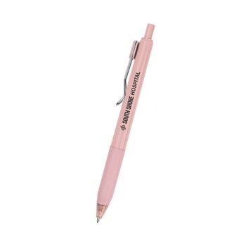 Recycled Plunger Pen with Metal Clip & Comfort Grip - Personalization Available from Positive Promotions