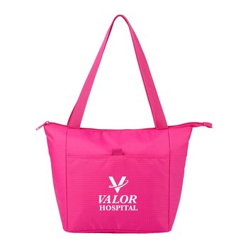 Recycled 6-Can Tote Cooler Lunch Bag - One-Color Personalization Available from Positive Promotions