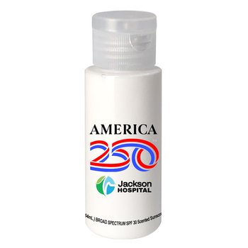 USA 250th Anniversary SPF-30 Sunscreen 2 oz. - Full-Color Personalization Available from Positive Promotions