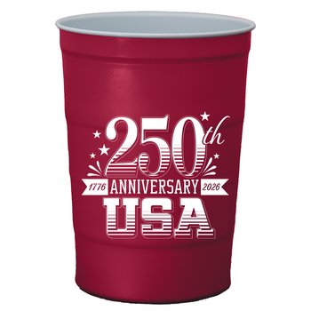 USA 250th Anniversary Recyclable Steel Chill Cup 16 oz. - One-Color Personalization Available from Positive Promotions