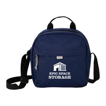 Recycled 6-Can Lunch Cooler With Adjustable Carry Strap - One-Color Personalization Available from Positive Promotions