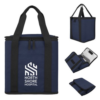 Recycled Flip 'N Chill RPET 24 Can Foldable Cooler Bag - Personalization Available from Positive Promotions