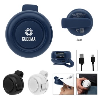 Recycled Mini Personal Clip Fan - Personalization Available from Positive Promotions