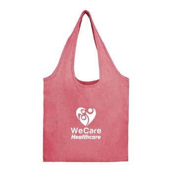 Recycled Cotton Twill Shopper Tote - Personalization Available from Positive Promotions