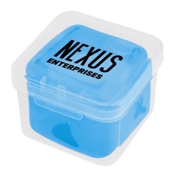 Squishy Sensory Cube Stress Toy With Recycled Case - One-Color Personalization Available from Positive Promotions