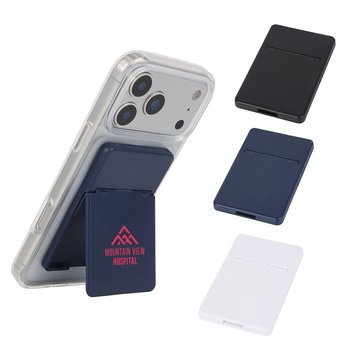 MagSafe Magnetic Phone Wallet & Stand - One-Color Personalization Available from Positive Promotions