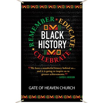 Black History: Remember, Educate, Celebrate Banner from Positive Promotions