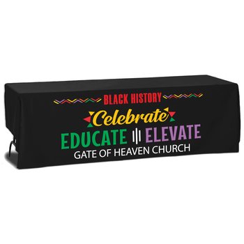 Black History: Celebrate, Educate, Elevate Table Cover from Positive Promotions