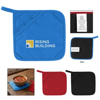 Recycled RPET Anti-Slip Pot Holder with Heat-Resistant Grip - Personalization Available from Positive Promotions