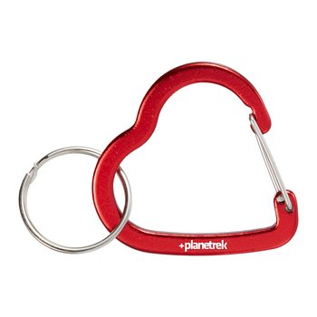 Heart-Shaped Metal Carabiner Keychain Clip - Personalization Available from Positive Promotions