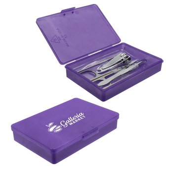 Recycled Travel Manicure Kit with Nail Care Tools - Personalization Available from Positive Promotions