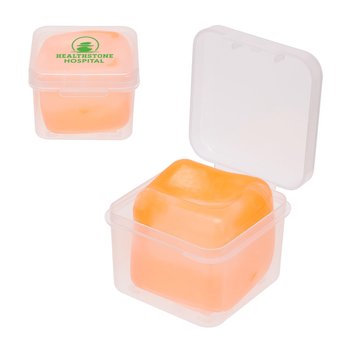 Squishy Slow-Rebound Sensory Stress Relief Cube with Storage Case - Personalization Available from Positive Promotions